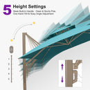 PURPLE LEAF Provence Series Outdoor Cantilever Patio Umbrella with Champagne Gold Frame for Terrace, Deck & Lounge