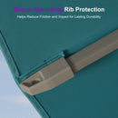 PURPLE LEAF Provence Series Outdoor Cantilever Patio Umbrella with Champagne Gold Frame for Terrace, Deck & Lounge