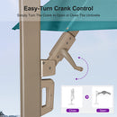 PURPLE LEAF Provence Series Outdoor Cantilever Patio Umbrella with Champagne Gold Frame for Terrace, Deck & Lounge