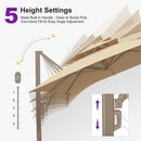 PURPLE LEAF Provence Series Outdoor Cantilever Patio Umbrella with Champagne Gold Frame for Terrace, Deck & Lounge
