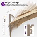 PURPLE LEAF Provence Series Outdoor Cantilever Patio Umbrella with Champagne Gold Frame for Terrace, Deck & Lounge