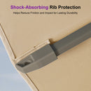 PURPLE LEAF Provence Series Outdoor Cantilever Patio Umbrella with Champagne Gold Frame for Terrace, Deck & Lounge