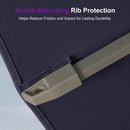 PURPLE LEAF Provence Series Outdoor Cantilever Patio Umbrella with Champagne Gold Frame for Terrace, Deck & Lounge