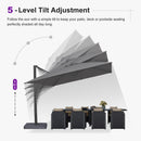 PURPLE LEAF Provence Series Patio Umbrella with Rectangular Pole, Cantilever Umbrella for Outdoor Garden & Pool