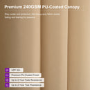 PURPLE LEAF Provence Series Patio Umbrella with Rectangular Pole, Cantilever Umbrella for Outdoor Garden & Pool