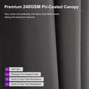 PURPLE LEAF Provence Series Patio Umbrella with Rectangular Pole, Cantilever Umbrella for Outdoor Garden & Pool