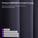 PURPLE LEAF Provence Series Patio Umbrella with Rectangular Pole, Cantilever Umbrella for Outdoor Garden & Pool