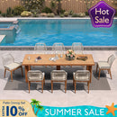PURPLE LEAF 7/9/11 Pieces Patio Dining Set with Sunbrella Cushions All-Weather Wicker Patio Table and Chairs for Deck, Garden