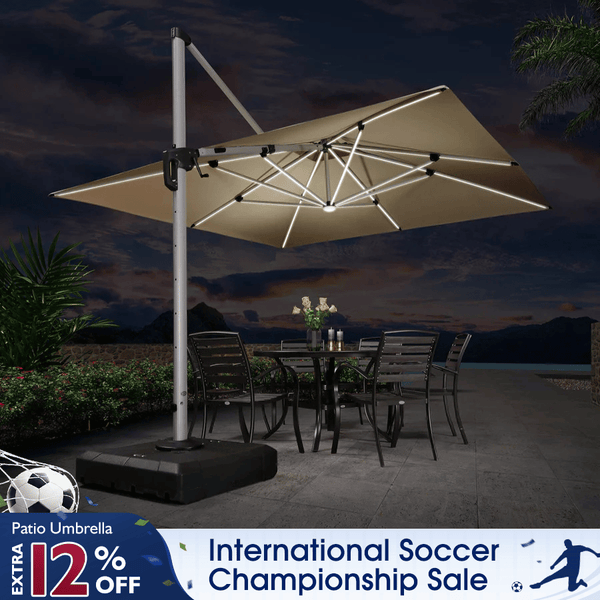 Lighted Patio Umbrellas | Outdoor Parasols with LED Lights