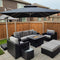 PURPLE LEAF Double Top 9 / 10 / 11 / 12 ft Square Outdoor Umbrellas with Lights