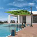 PURPLE LEAF 8 x 8 ft Swimming Pool Umbrella 7' High Outdoor Patio Cantilever Umbrella