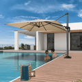 PURPLE LEAF 8 x 8 ft Swimming Pool Umbrella 7' High Outdoor Patio Cantilever Umbrella