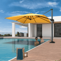 PURPLE LEAF 8 x 8 ft Swimming Pool Umbrella 7' High Outdoor Patio Cantilever Umbrella