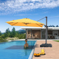 PURPLE LEAF 8 x 8 ft Swimming Pool Umbrella Outdoor Patio Cantilever Umbrella with Base