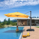 PURPLE LEAF 8 x 8 ft Swimming Pool Umbrella Outdoor Patio Cantilever Umbrella with Base