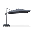 PURPLE LEAF 8 x 8 ft Swimming Pool Umbrella Outdoor Patio Cantilever Umbrella with Base