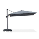 PURPLE LEAF 8 x 8 ft Swimming Pool Umbrella Outdoor Patio Cantilever Umbrella with Base