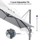 PURPLE LEAF UV Resistant Left-right Tilting Patio Umbrella Swivel Outdoor Umbrella