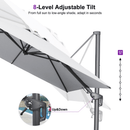 PURPLE LEAF UV Resistant Left-right Tilting Patio Umbrella Swivel Outdoor Umbrella