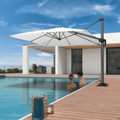 PURPLE LEAF 8 x 8 ft Swimming Pool Umbrella 7' High Outdoor Patio Cantilever Umbrella