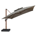 PURPLE LEAF SUNBRELLA Cantilever Umbrella Deluxe Wood Pattern Patio Umbrella