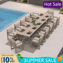 PURPLE LEAF Caesar Outdoor Dining Set Aluminum Luxury Patio Furniture Table and Chairs Set with Olifen Removable Thick Cushion and Pillow Patio Dining Sets for Garden Deck
