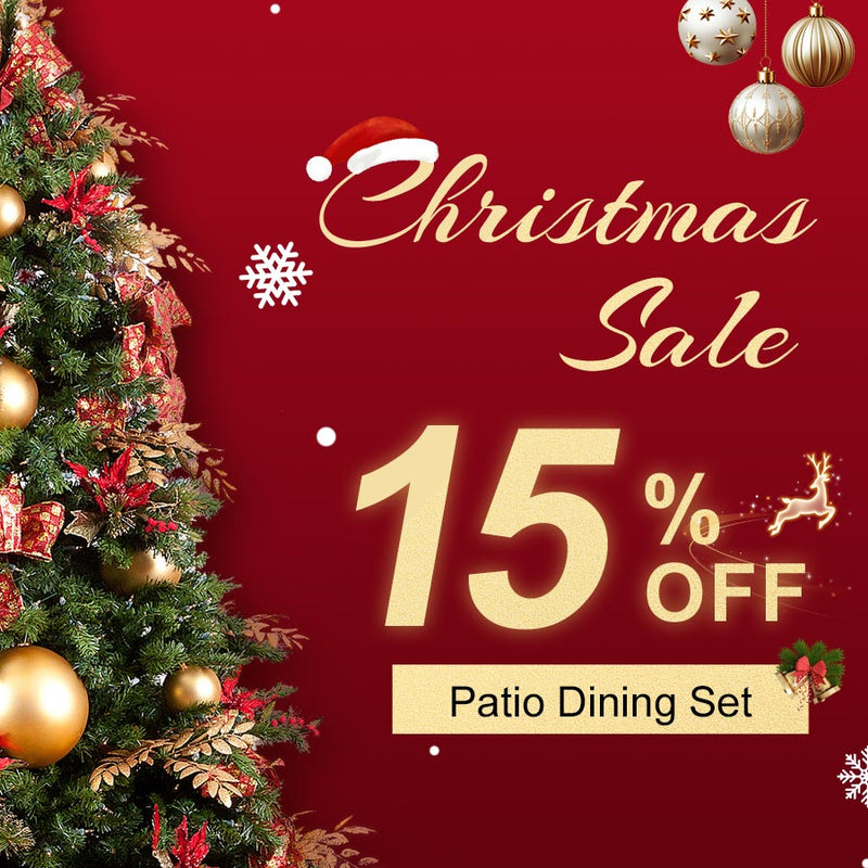 PURPLE LEAF Patio Dining Sets Aluminum Frame and Handwoven Wicker Chairs Set for Garden Deck, Cushions and Pillows included