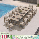 PURPLE LEAF Caesar Outdoor Dining Set Aluminum Luxury Patio Furniture Table and Chairs Set with Olifen Removable Thick Cushion and Pillow Patio Dining Sets for Garden Deck