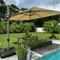 PURPLE LEAF Deluxe Aluminum Outdoor Patio Umbrella Square Cantilever Umbrellas