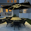 PURPLE LEAF 9 x 12 / 10 x 13 ft Outdoor Umbrellas with Lights