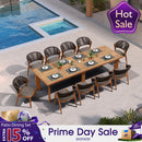 PURPLE LEAF 7 / 9 / 11 pcs Outdoor Dining Set Patio Dining Furniture for Lawn Backyard Deck Brown