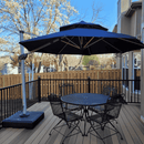 PURPLE LEAF Large Round Patio Cantilever Umbrella for Deck, Pool, Backyard