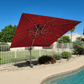 PURPLE LEAF Best Square Cantilever Pool Umbrella Outdoor Patio Sun Porch Umbrella