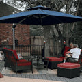 PURPLE LEAF Best Square Cantilever Pool Umbrella Outdoor Patio Sun Porch Umbrella
