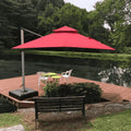 PURPLE LEAF Best Square Cantilever Pool Umbrella Outdoor Patio Sun Porch Umbrella