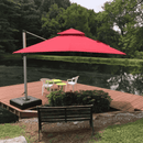 PURPLE LEAF Large Square Patio Cantilever Umbrella for Garden Pool Porch