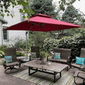 PURPLE LEAF Best Square Cantilever Pool Umbrella Outdoor Patio Sun Porch Umbrella