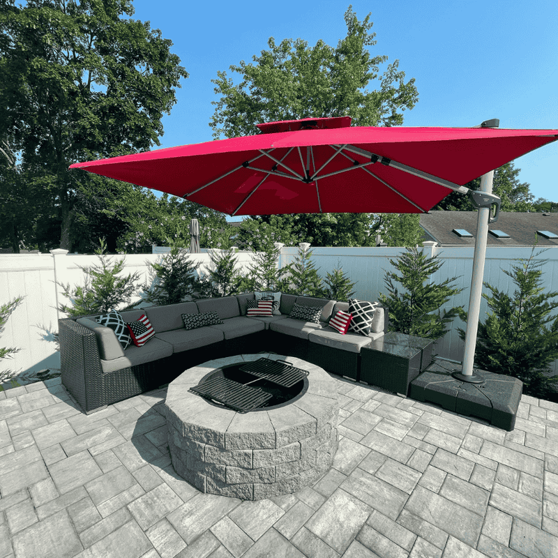 PURPLE LEAF Large Square Patio Cantilever Umbrella for Garden Pool Porch