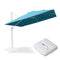 PURPLE LEAF Outdoor Patio Umbrella with Base, Best White Cantilever Umbrellas
