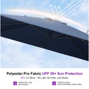 PURPLE LEAF UV Resistant Left-right Tilting Patio Umbrella Swivel Outdoor Umbrella