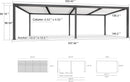 PURPLE LEAF Outdoor Louvered Pergola Patio Sun Shade Shelter with Adjustable Hardtop Patio Pergola Gray Frame White Roof