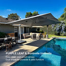 PURPLE LEAF Premium Patio Umbrella Classic SUNBRELLA Cantilever Umbrellas