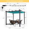 PURPLE LEAF Outdoor Pergola with Retractable Canopy Aluminum Shelter for Beach Porch Garden  Shade Pavilion Pergola  with Lights