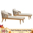 PURPLE LEAF Patio Chaise Lounge Elegant Aluminum Outdoor Lounge Chair with Pillow & Lumbar Support PE Rattan Backrest All Weather for Lawn Beach Backyard