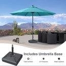 PURPLE LEAF Aluminum Patio Table Umbrella Heavy Duty Market Umbrella with Base