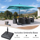 PURPLE LEAF Aluminum Patio Table Umbrella Heavy Duty Market Umbrella with Base