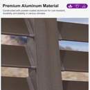 PURPLE LEAF Louvered Pergola Accessory Aluminum Louver Grille for Optimal Privacy, Sunlight Control Side Fixed Shutter Wall, for Bronze Pergola Not Included