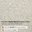 PURPLE LEAF U-shaped patio set: Heavy-duty Olefin-Blend fabric, 400 GSM, tear & fade resistant.