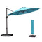 PURPLE LEAF Cantilever Garden Patio Umbrella with Free Umbrella Cover