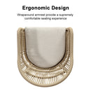 PURPLE LEAF 2 Pieces Patio Dining Chairs Set outdoor wicker dining chairs with Cushions for Garden Kitchen